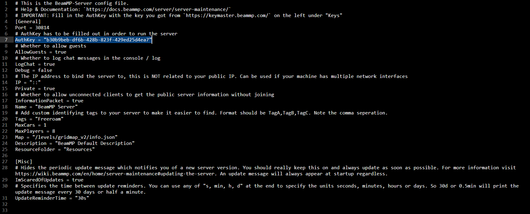 Server Config